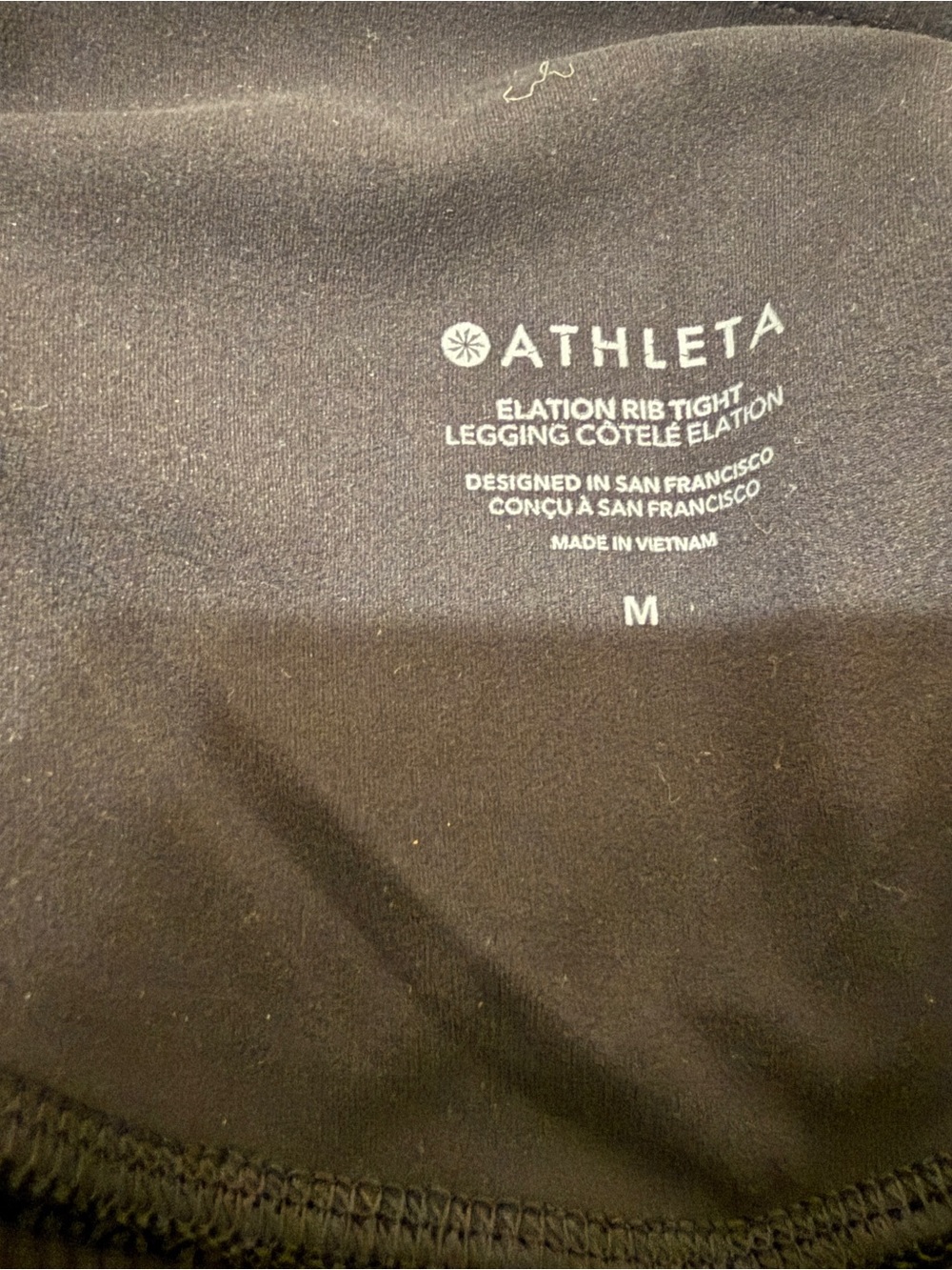 π¦ Athleta| Like-New Elation Rib Tight Leggings Black Size M High Rise Ribbed - Picture 6 of 9